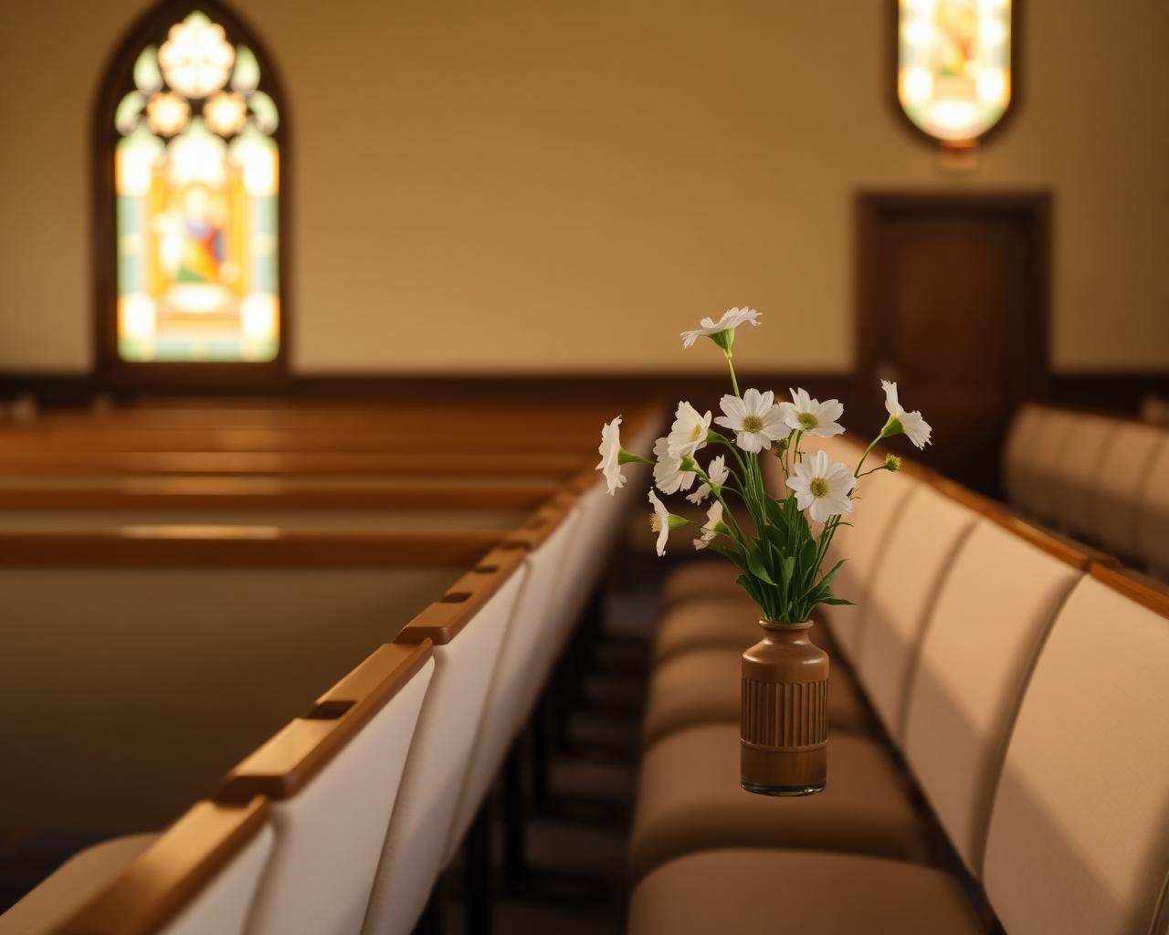 A family gathered for a memorial service